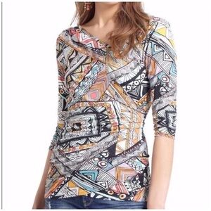 Anthropologie Weston Wear printed wrap top